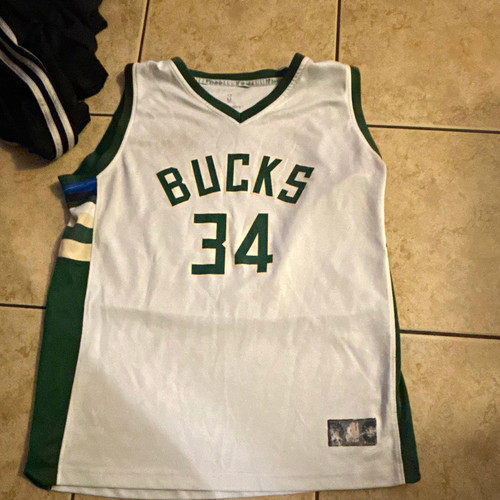 Milwaukee Bucks Giannis Antetokounmpo #34 Jersey White/Green NBA Basketball