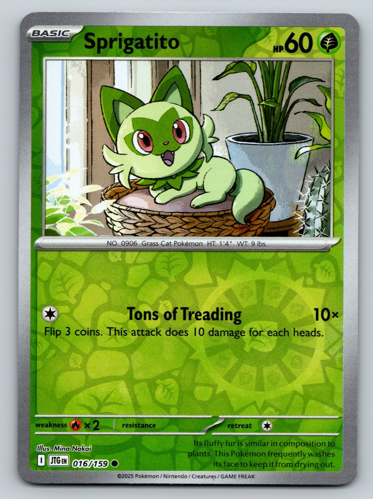 Sprigatito Reverse Holo Common SV09: Journey Together 016/159 NM
