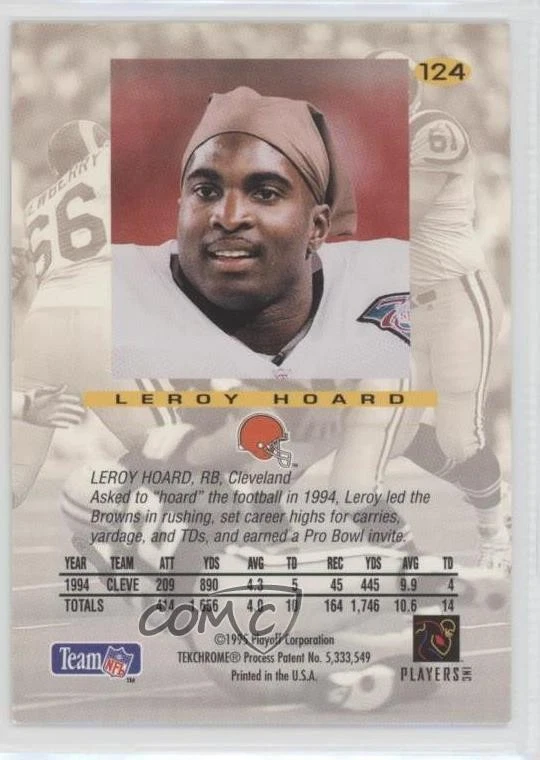 1995 Playoff Absolute Leroy Hoard #124 - Image 2 of 2
