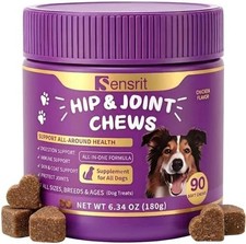 90 Chews Dog Hip and Joint Support Glucosamine Chondroitin MSM Supplement USA