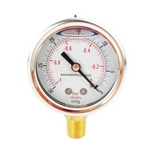 Hfsr 2 Oil Filled Vacuum Pressure Gauge - Ssbr 14 Npt Lower Mount -30hg0 Hfsr 2 Oil Filled Vacuum Pressure Gauge - Ssbr 14 Npt Lower Mount -30hg0