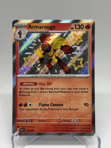 Armarouge 115/091 Paldean Fates Shiny Rare Pokemon TCG NM/M