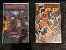 DEADPOOL #1 Signed Mike Mayhew In Silver W/COA+NM BONUS BOOK🔥RARE Bundle🔥