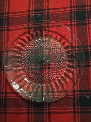 1- LUMINARC DIAMANT CLEAR GLASS DESSERT PLATES 7 1/4 INCH