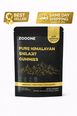 ZOOONE Shilajit Gummies 60 Count 3000mg Himalayan Gold Energy Support