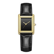 Elegant Men Women Square Business Quartz Watch 2026 - Leather Strap