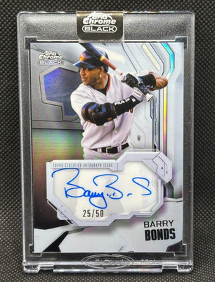 BARRY BONDS Ivory Auto 25/50 (NUMBER MATCH) - 2026 Topps Chrome Black #IVA-BB