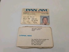 Pan American Airlines employee identification card  Travel Logistics 