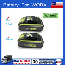 2Pack For WORX 20V MAX Extend Lithium Battery 20 Volt WA3520 WA3525 WA3575 WG155