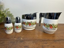 Vtg Set Of 4 Gemco Corning Ware Creamer Sugar...