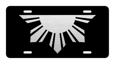 #ad Philippine Filipino Sun Car Tag Diamond Etch Engraved Metal License Plate $18.95