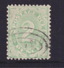 AUSTRALIA, POSTAGE DUE, 1902 compound perf. 2d. Dull Green, used.