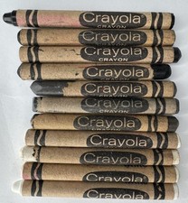 VTG Crayola Crayons Binney  Smith 1972-1987 Black White Gray Colors Lot of 11