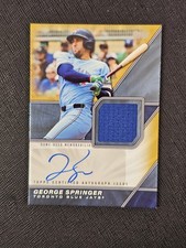 2026 TOPPS GEORGE SPRINGER MAJOR LEAGUE MATERIAL AUTO JERSEY /50 GOLD CMP#123447