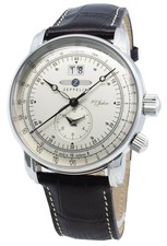 Zeppelin 100 anni tachimetro telemetro scala quadrante bianco 76401 quarzo mens watch