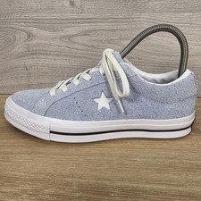 Converse One Star Ox Gr. UK 5 Chilli Blau Wildleder Weiß Schwarz Sneaker Selten 