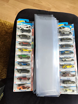 Hot Wheels Blister Pack Wall Display Clear Plastic Track Holder 10pcs