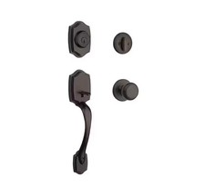 Kwikset Venetian Bronze Entry Door Handleset 1-Cylinder Deadbolt w/SmartKey
