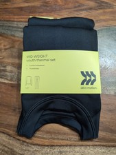 All In Motion Youth Black Thermal Set Boys Size 6/7 NWT