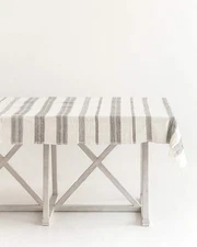 Avery Striped Cotton Tablecloth