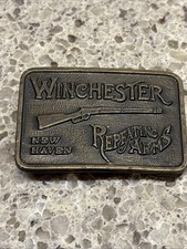 Vintage Winchester Repeating Arms Rifle Belt Buckle New Haven Conn