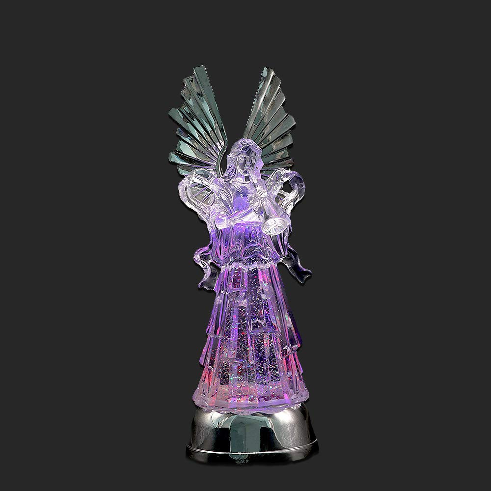 14-Inch Color-Changing Angel Light Water Lamp with 6H Timer – Battery Powered