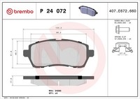 Brembo Bremsbelagsatz, Scheibenbremse P 24 072 FüR Ford
