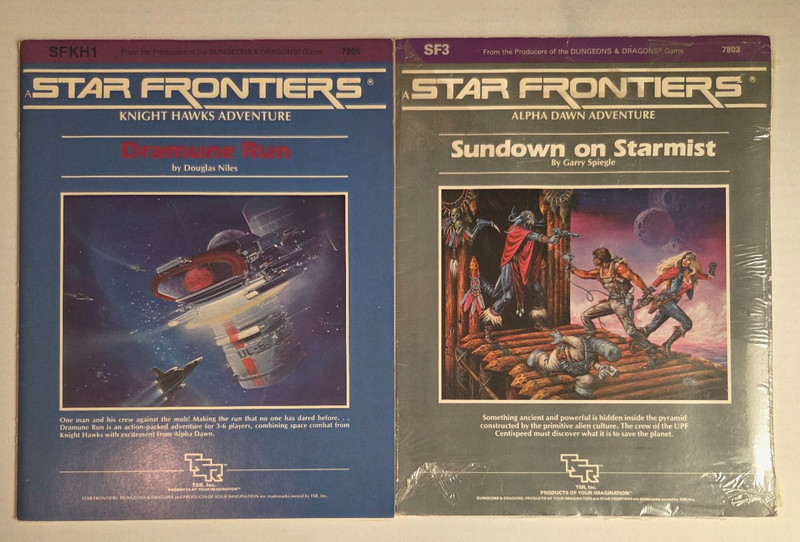 Star Frontiers modules: Showdown on Starmist & Dramune Run FREE US MEDIA MAIL