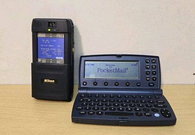 Nikon Coolpix E300 Digital Camera + JVC Pocket Email - Working Vintage 90's Tech