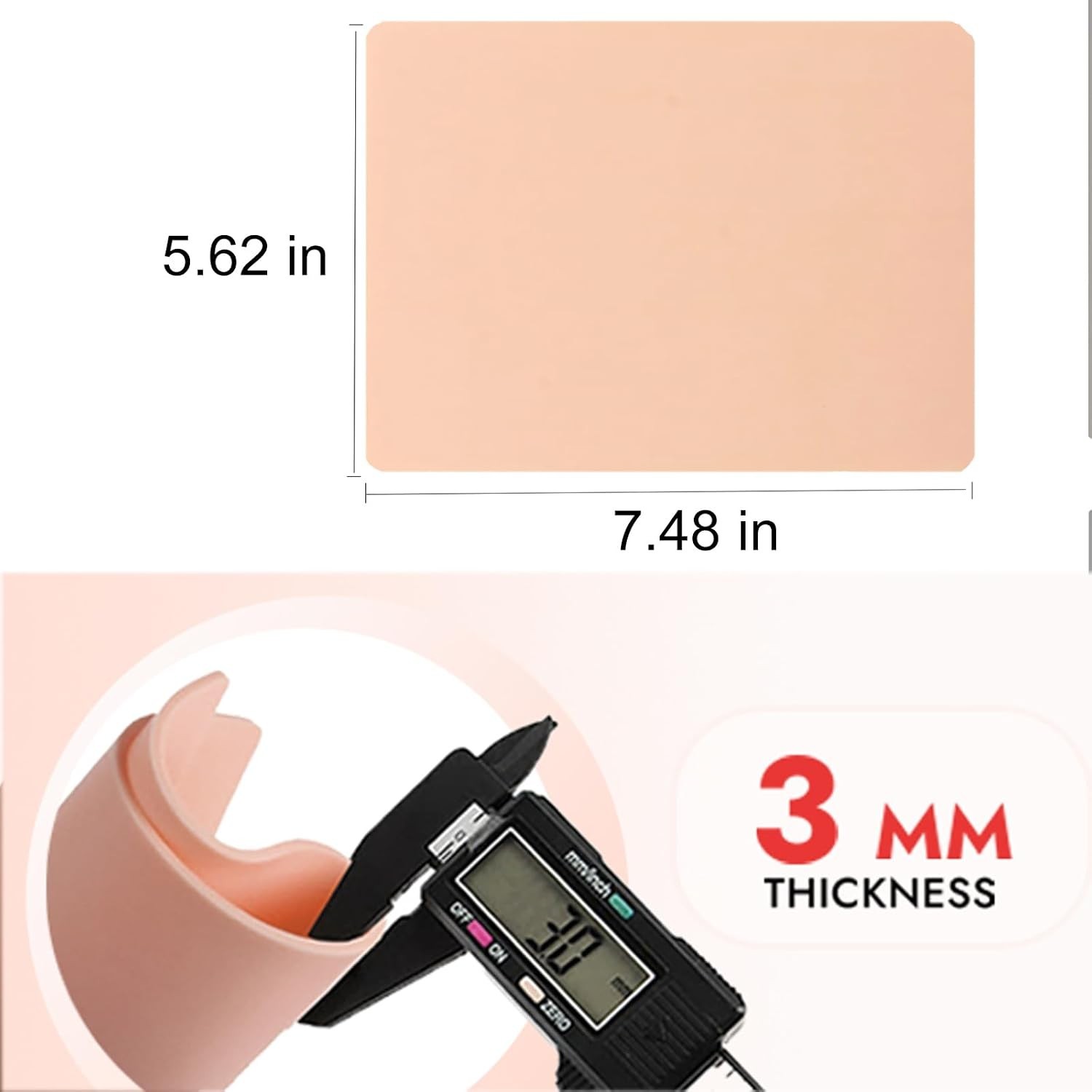 10Pcs Tattoo Skin 3MM, Urknall Fake Skin Double Sides Tattoo Practice Skins | Bl - second product detail image
