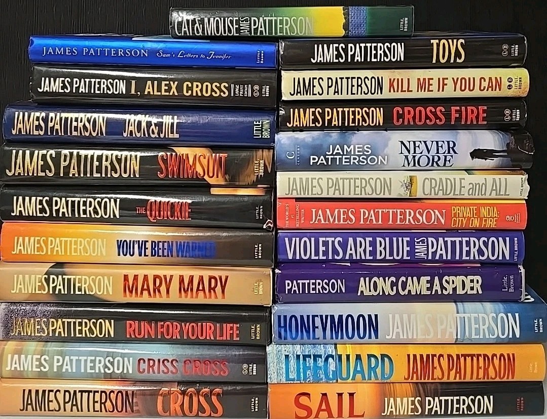 Lot of 22 James Patterson Thriller Hardback 1st Edition Books With Dust Jackets