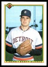 Scott Aldred 1990 Bowman #344 Detroit Tigers MLB READ FREE SHIPPING AutographDen
