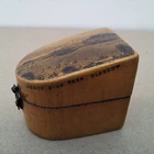 Antique Mauchline Ware South Side Park Glasgow Box & Thimble Case