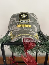 U.S. Army Retired Camouflage Hat Cap Military Collectible Militaria Theme Army