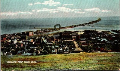 Duluth MN Minnesota Point Aerial View 1900s Divided Back Postcard
