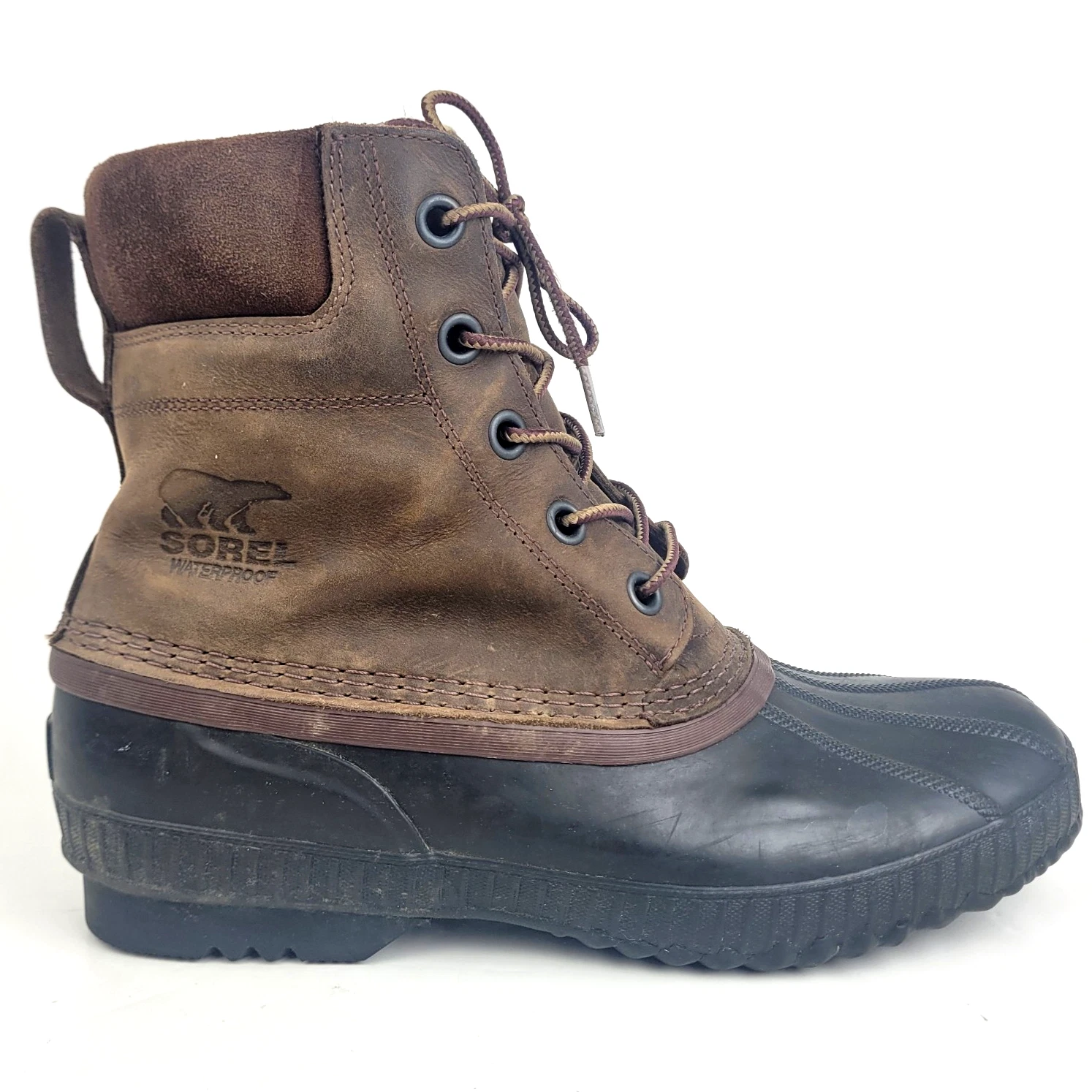Sorel Cheyanne II Lace Duck Boot - Mens, Tobacco/Black, Size 11 US, 1750241259