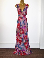 WALLIS BEAUTIFUL FLOATY EVENING PARTY OCCASION HOLIDAY CRUISE MAXI DRESS SIZE 18