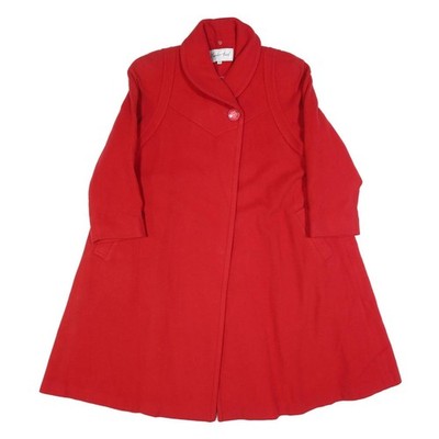 THUNDER BIRD Damen Jacke rot Wolle mit Knöpfen S schlicht elegant stilvoll