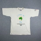 Vintage Clean Up Australia Day 1998 T-Shirt Size L Cream Single Stitch Aus Made