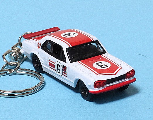 Nissan Skyline 2000GT-R Hakosuka KPGC10 Racing #6 Mini Car Key Holder