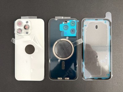 OEM iPhone 15 Pro Back Glass Cover Rear Housing w/Camera Lens Magnets & Adhesive