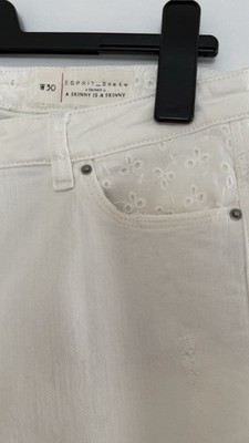 ESPRIT Denim Skinny Jeans weiß W30   7/8