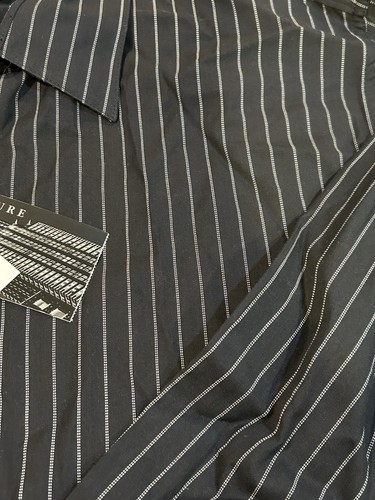 STRUCTURE Dress Shirt Mens XL Black Button-Up Modern Striped NWT - Picture 5 of 7