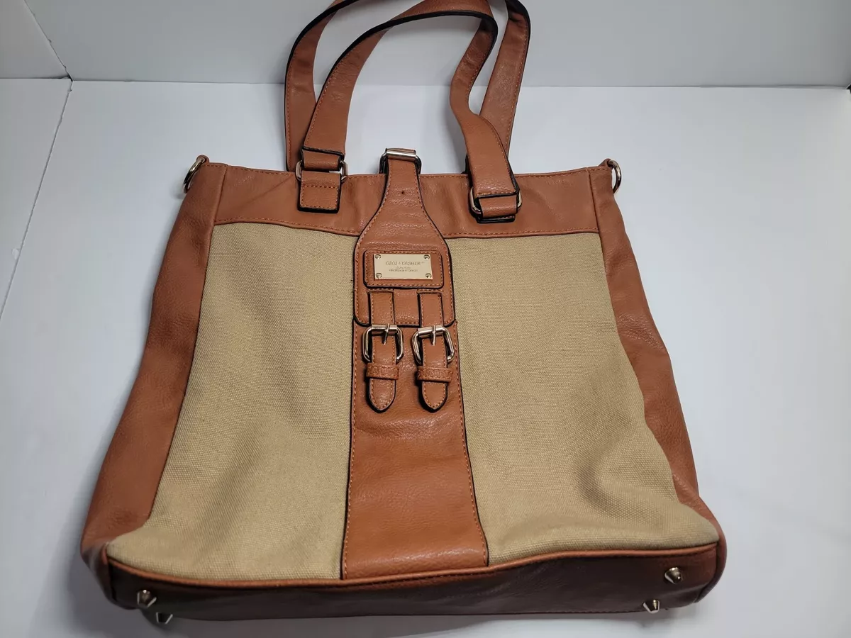 Coco And Carmen Handbag Purse Tote Double Strap Tan Brown Pockets