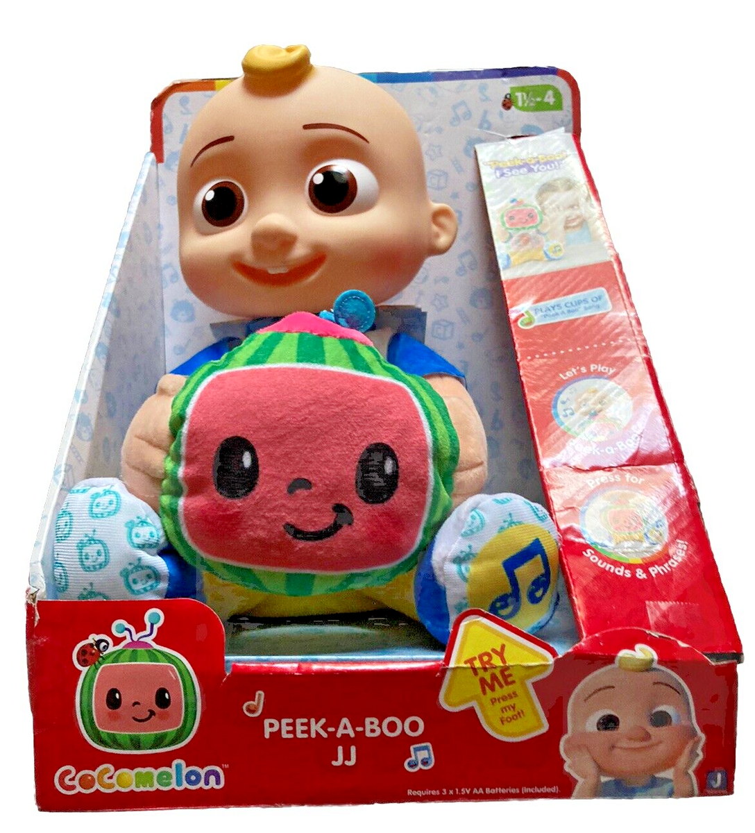 Cocomelon Interactive Peek-A-Boo JJ Plush Sounds Phrases 10” NEW