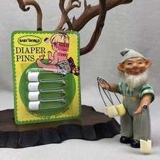 Baby World Vintage Baby Diaper Safety Pins for Cloth Diapers NOS Made in Japan