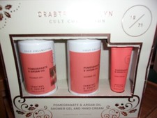 Crabtree Evelyn Pomegranate Argan Oil Shower Gel Hand Cream Gift Set NEW