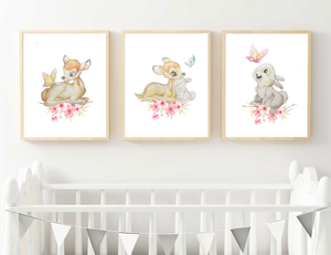 Disney Bambi Thumper Print Disney Nursery Print Disney Wall Art Nursery Decor Ebay