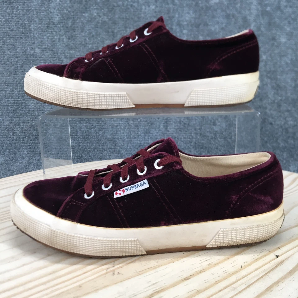 Superga Shoes Womens 7 Mens 5.5 Casual Sneakers Velvet Round Toe Lace Up Low - Image 2 of 4