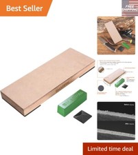 Genuine Cowhide Leather Strop Kit: 8" x 3" with Polishing Compound  Angle Guide